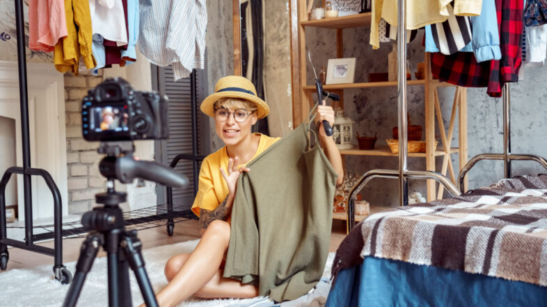 Young woman fashion blogger